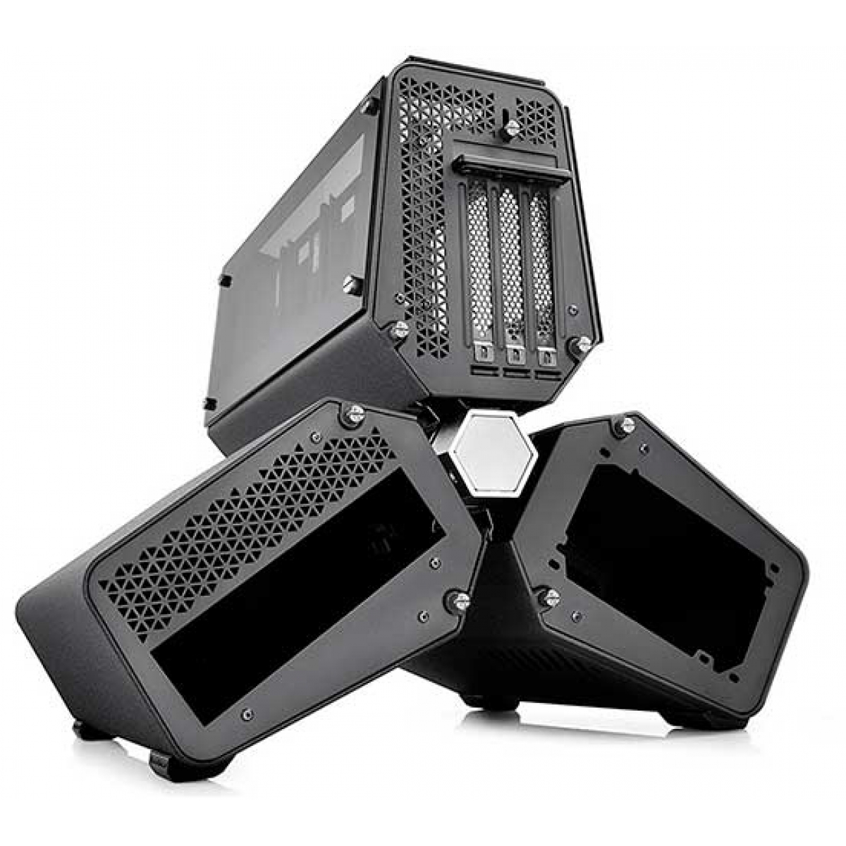 Gabinete DeepCool Tristellar Vidro Temperado  DP-ITX-TST-TW Preto
