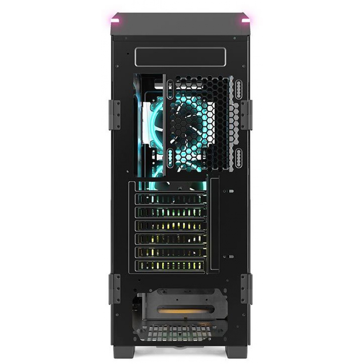 Gabinete Gamer Gamdias Talos P1, Mid Tower, Vidro Temperado, Black, Sem fonte, Com 3 Fans RGB