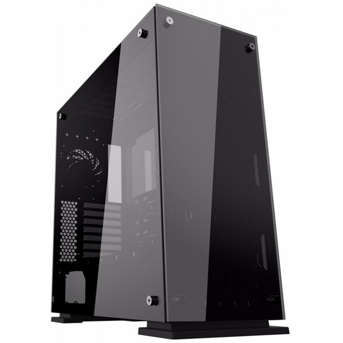 Gabinete Gamemax Onyx II GGM Vidro Temperado, 4 Fans RGB Com Controle Remoto, Full Tower