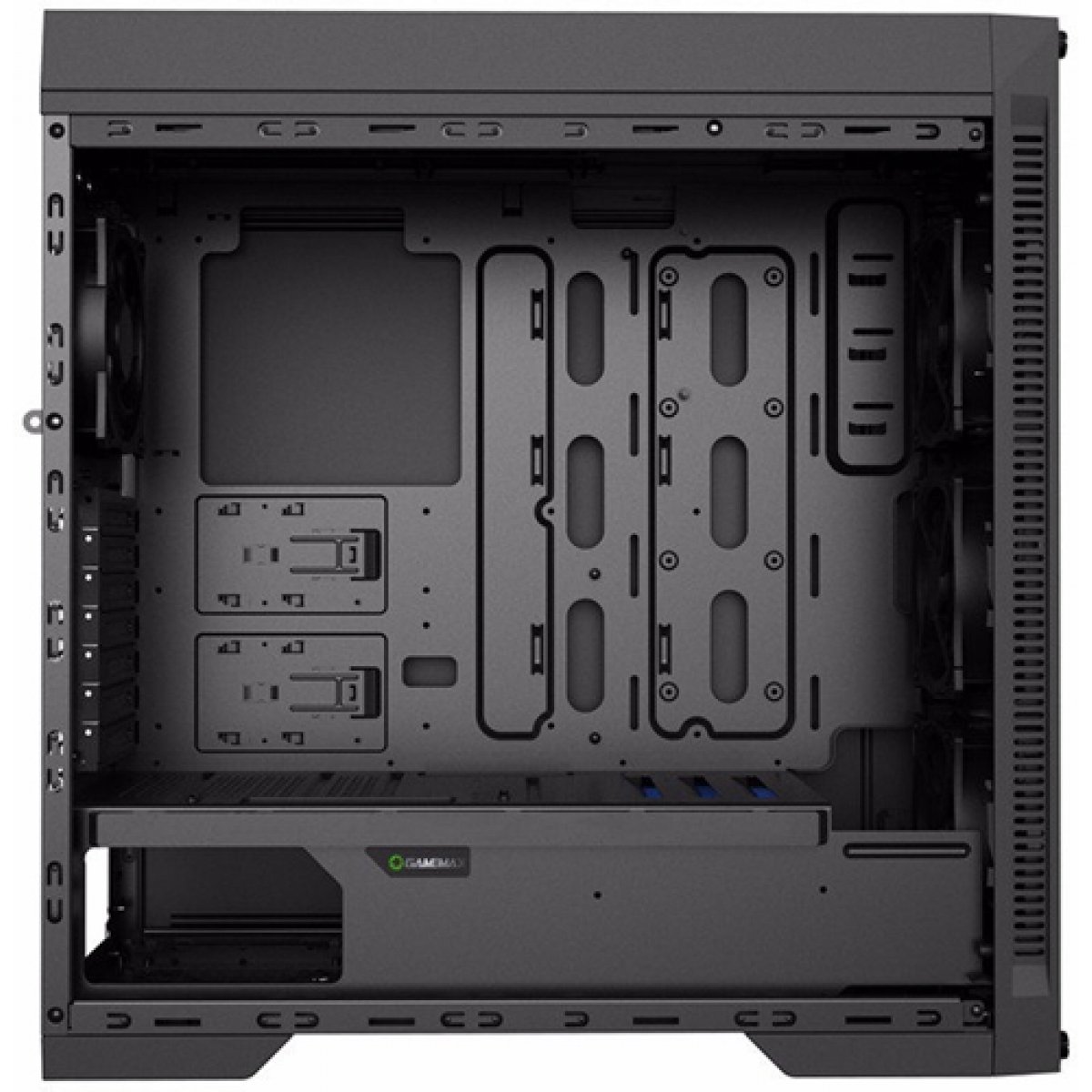 Gabinete Gamer Gamemax Rainbow M911 RGB, Mid Tower, Com 4 Fans, Vidro Temperado, Black, Sem Fonte