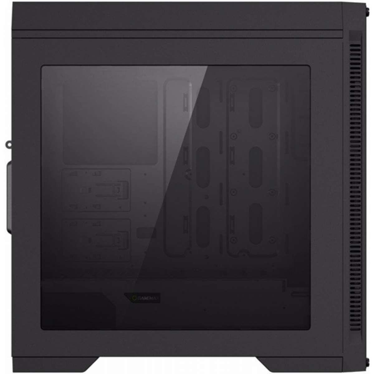 Gabinete Gamer Gamemax Rainbow M911 RGB, Mid Tower, Com 4 Fans, Vidro Temperado, Black, Sem Fonte