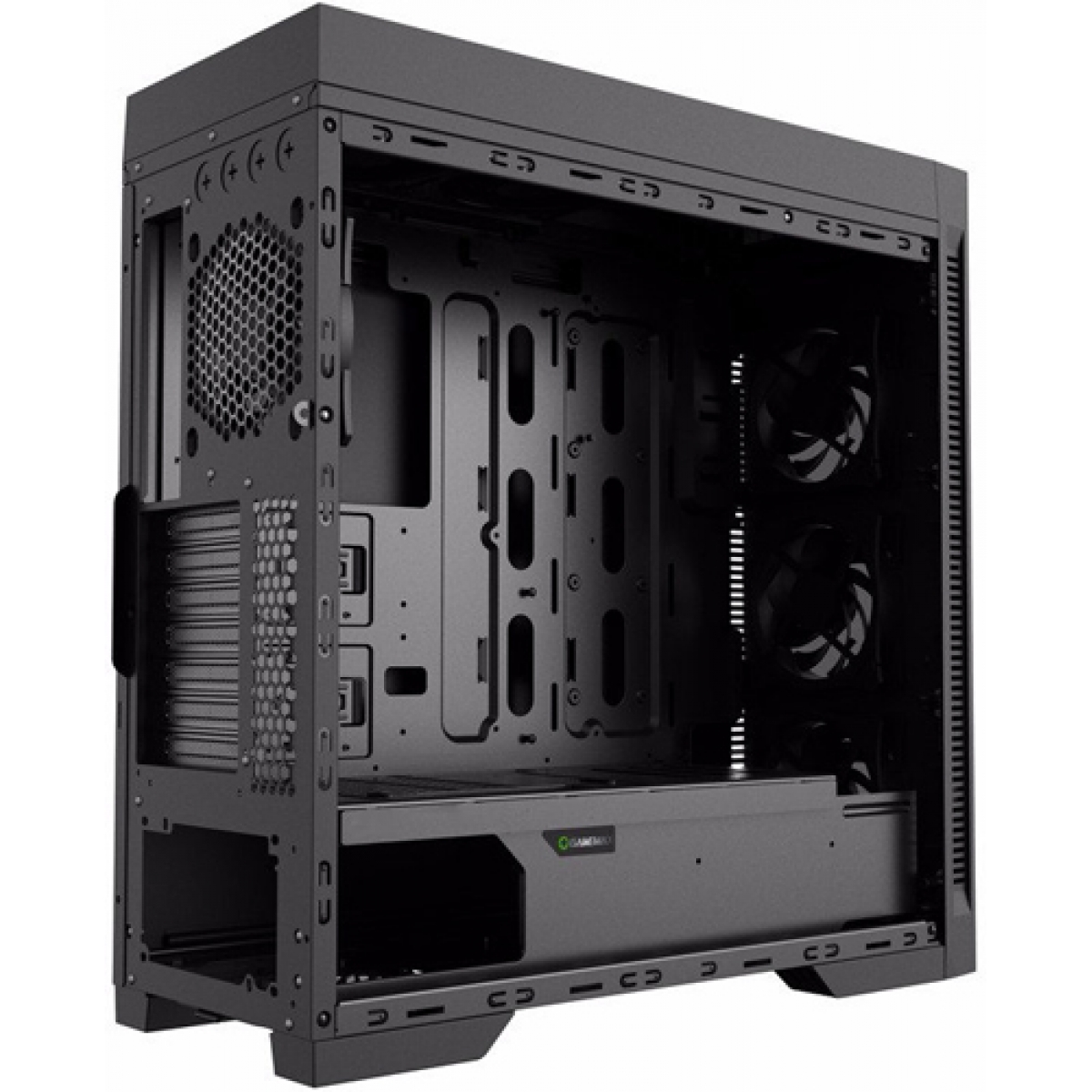 Gabinete Gamer Gamemax Rainbow M911 RGB, Mid Tower, Com 4 Fans, Vidro Temperado, Black, Sem Fonte