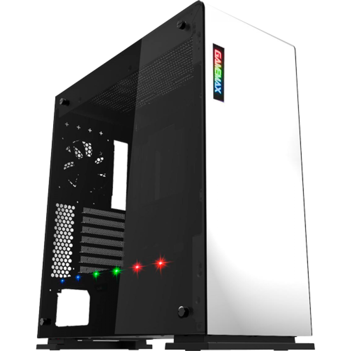 Gabinete Gamer Gamemax Vega M909 RGB, ​​​​​​​Full Tower, White, GGM, Sem Fonte, Com 1 Fan, GMX-VEGA-W