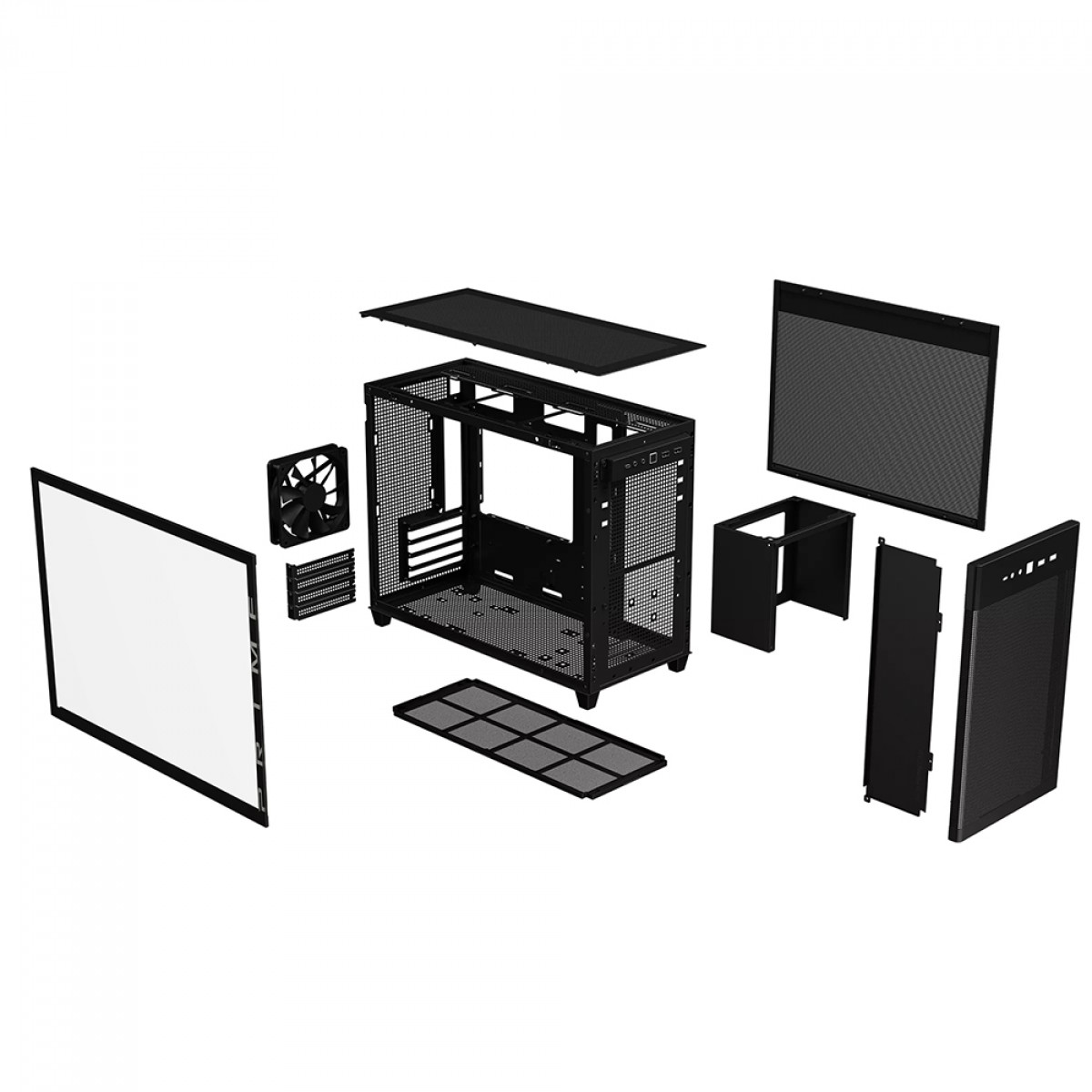 Gabinete Gamer Asus Prime AP201 Case Glass Black Edition, Micro-ATX, Quasi-Filter Mesh, Com 1 fan, 90DC00G0-B30010