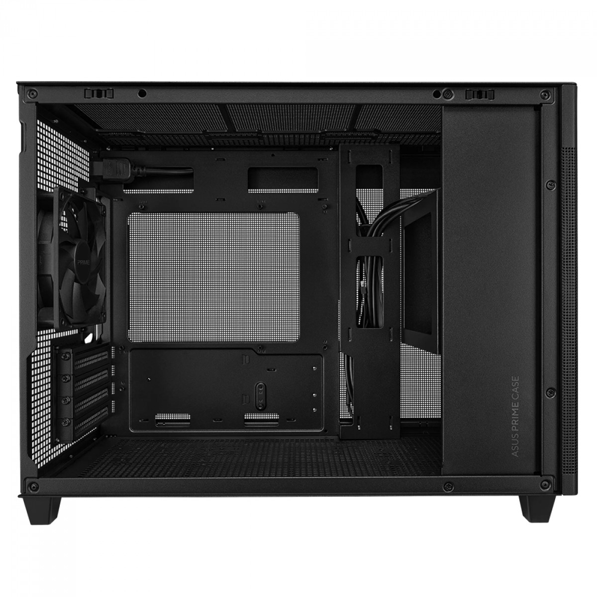 Gabinete Gamer Asus Prime AP201, Mini Tower, Mesh, MATX, Preto, Com 1 Fan, 90DC00G0-B30000 - Open Box