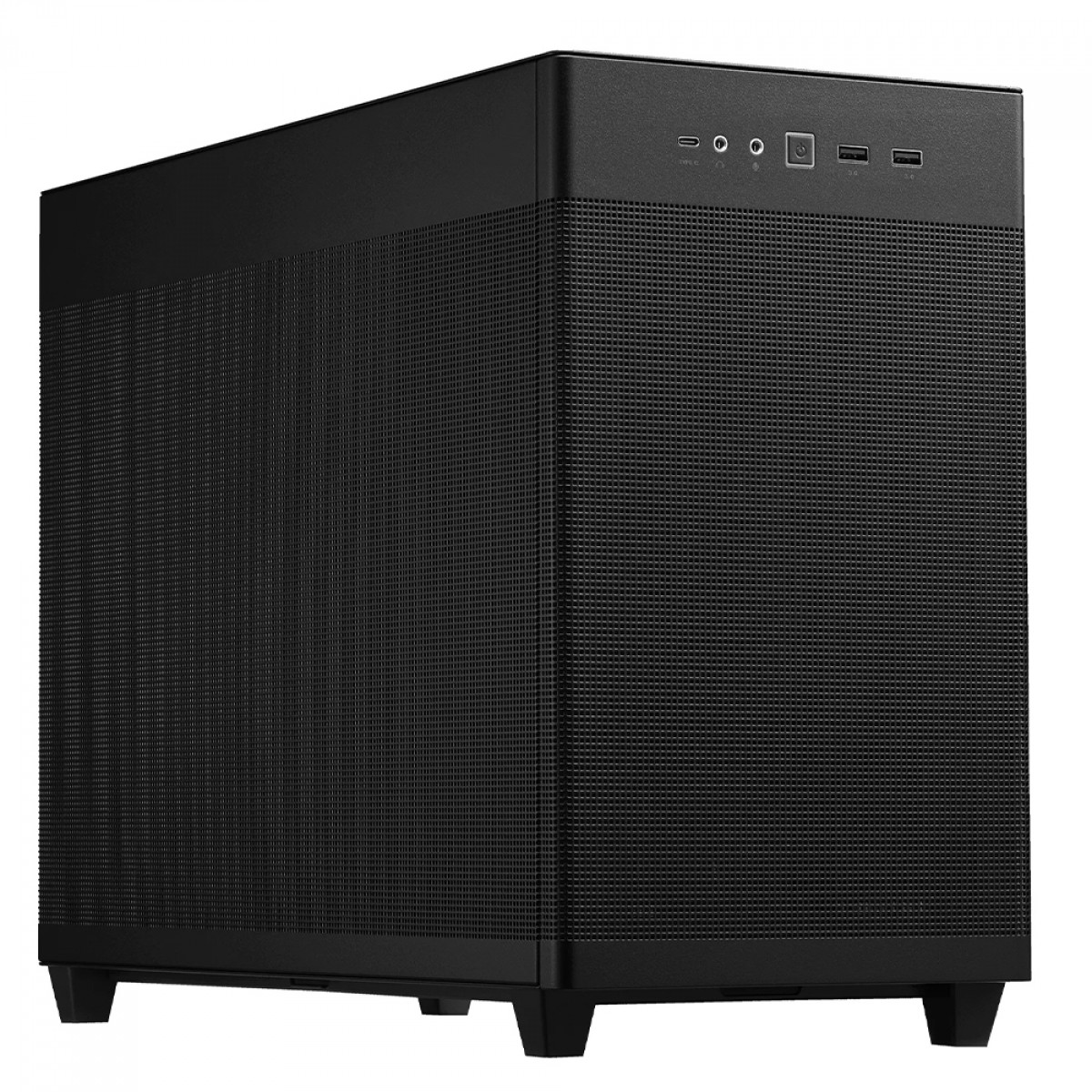 Gabinete Gamer Asus Prime AP201, Mini Tower, Mesh, MATX, Preto, Com 1 Fan, 90DC00G0-B30000 - Open Box