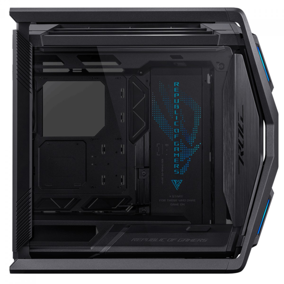 Gabinete Gamer Asus ROG Hyperion GR701, RGB, Full Tower, Vidro Temperado, E-ATX, Sem Fonte, Com 4 Fans, Preto, 90DC00F0-B30000