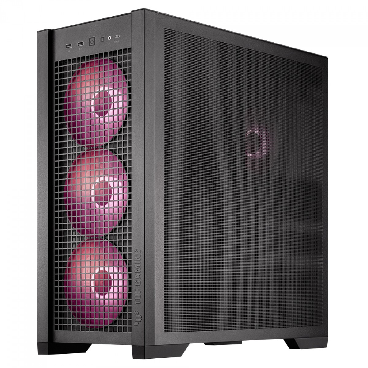 Gabinete Gamer Asus TUF Gaming GT302 ARGB, Mid Tower, Vidro Temperado, E-ATX, 4 Fans ARGB, Preto, 90DC00I0-B10000