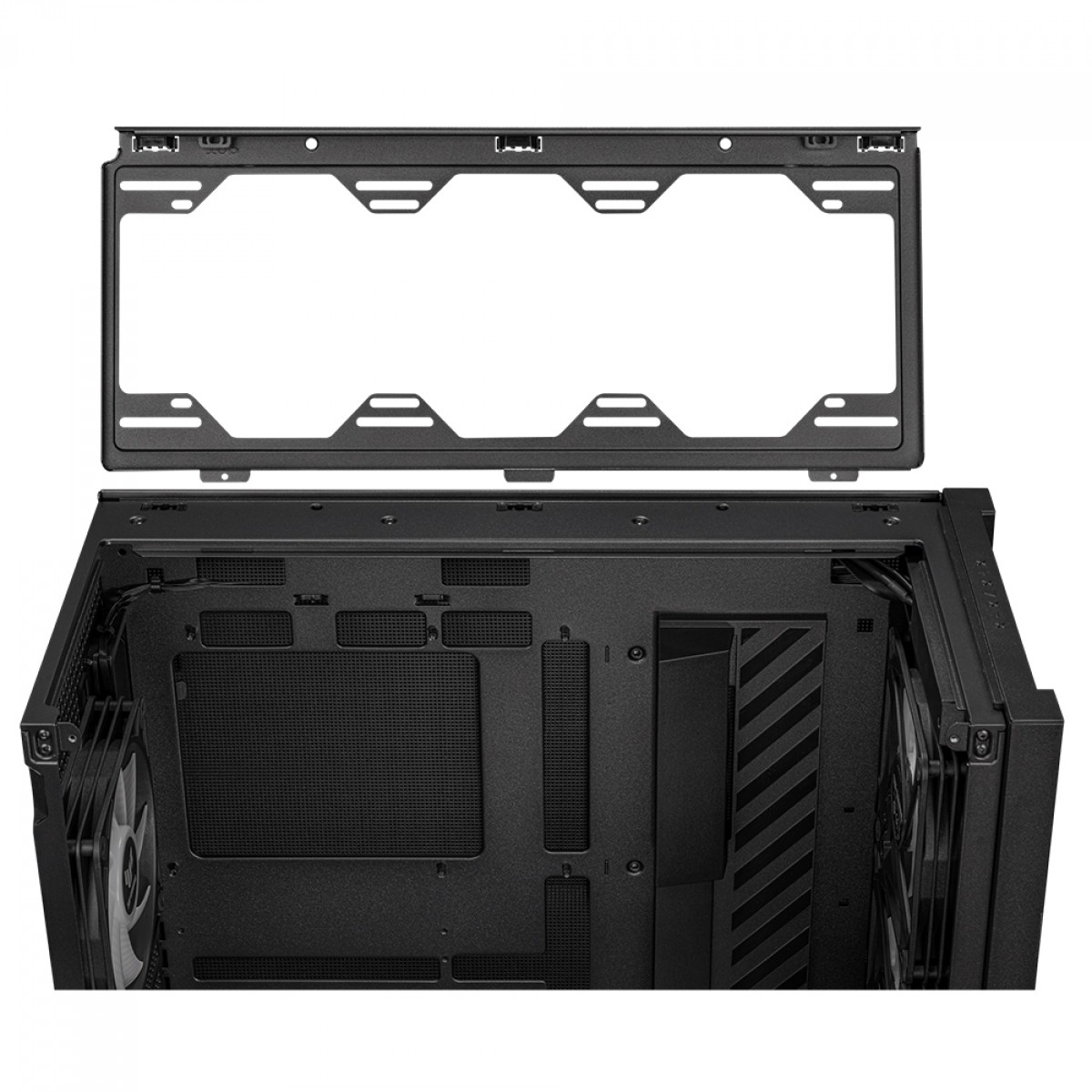 Gabinete Gamer Asus TUF Gaming GT302 ARGB, Mid Tower, Vidro Temperado, E-ATX, 4 Fans ARGB, Preto, 90DC00I0-B10000