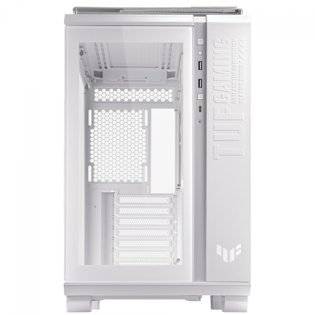 Gabinete Gamer Asus TUF GT502 Case-White, Mid Tower, Vidro Temperado, ATX, Branco, 90DC0093-B00000  