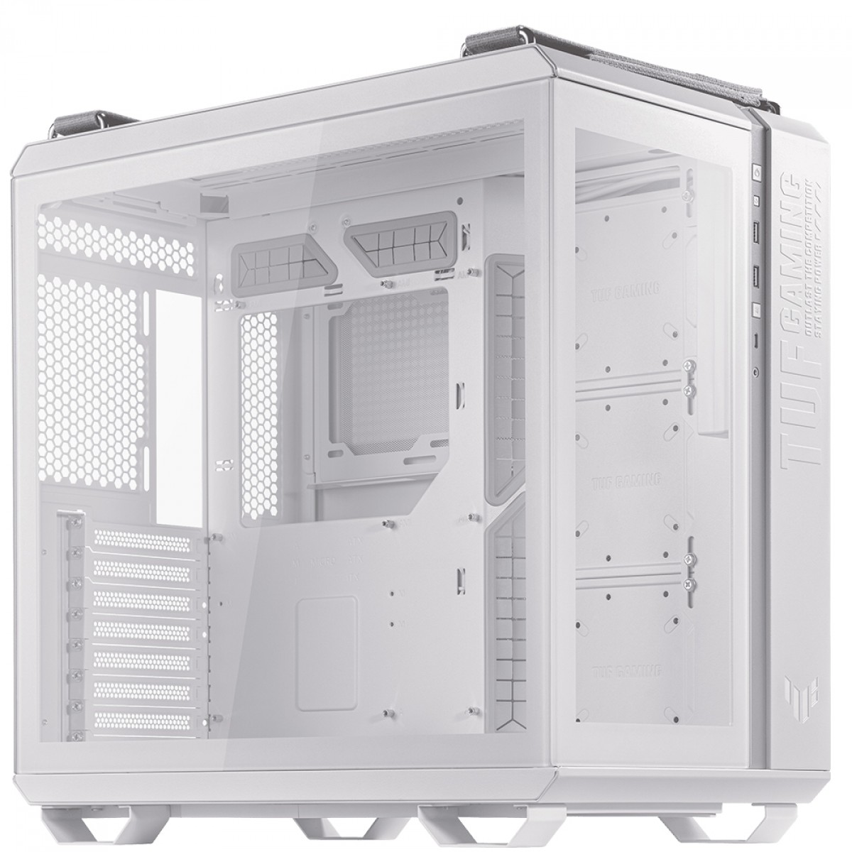 Gabinete Gamer Asus TUF GT502 Case-White, Mid Tower, Vidro Temperado, ATX, Branco, 90DC0093-B00000  