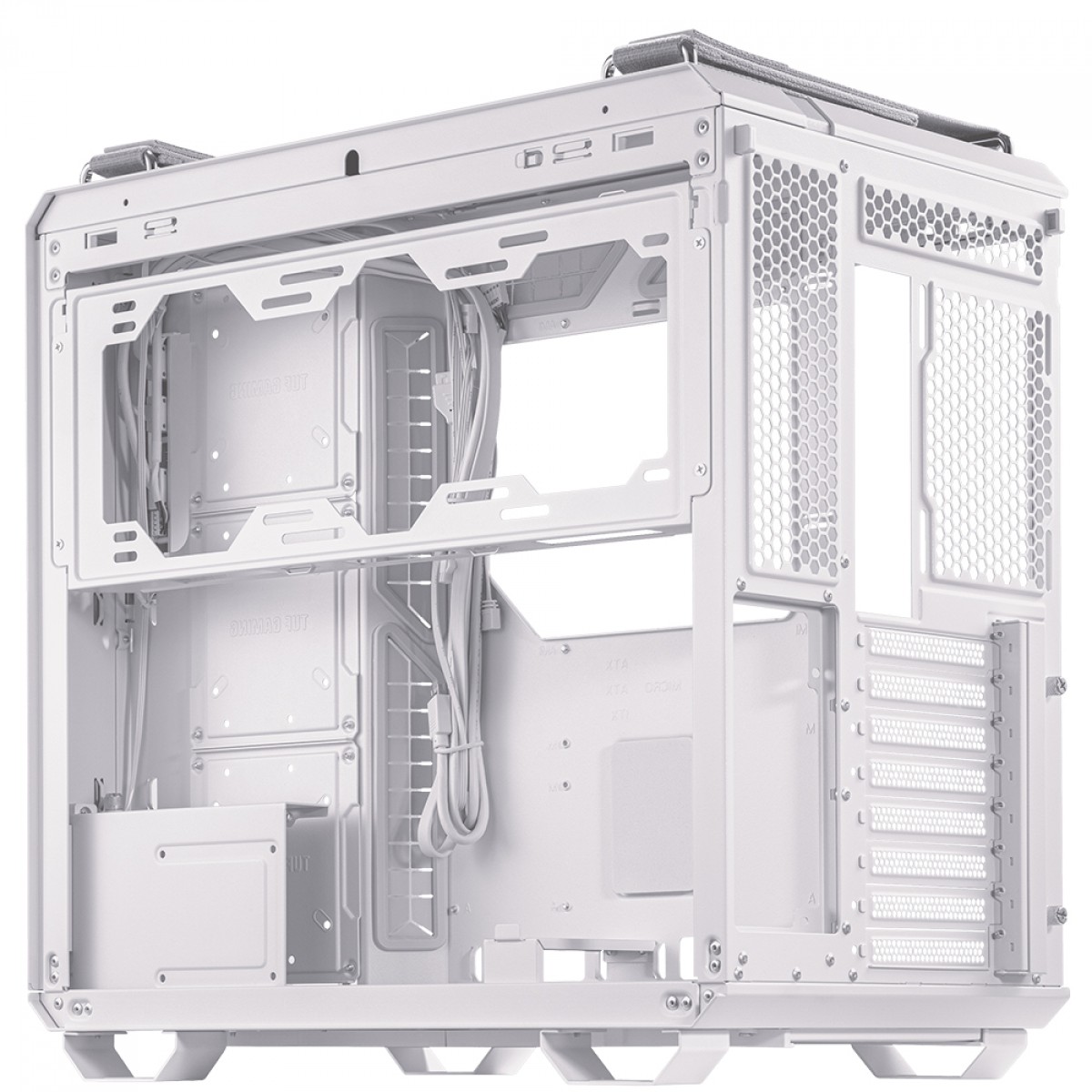 Gabinete Gamer Asus TUF GT502 Case-White, Mid Tower, Vidro Temperado, ATX, Branco, 90DC0093-B00000  