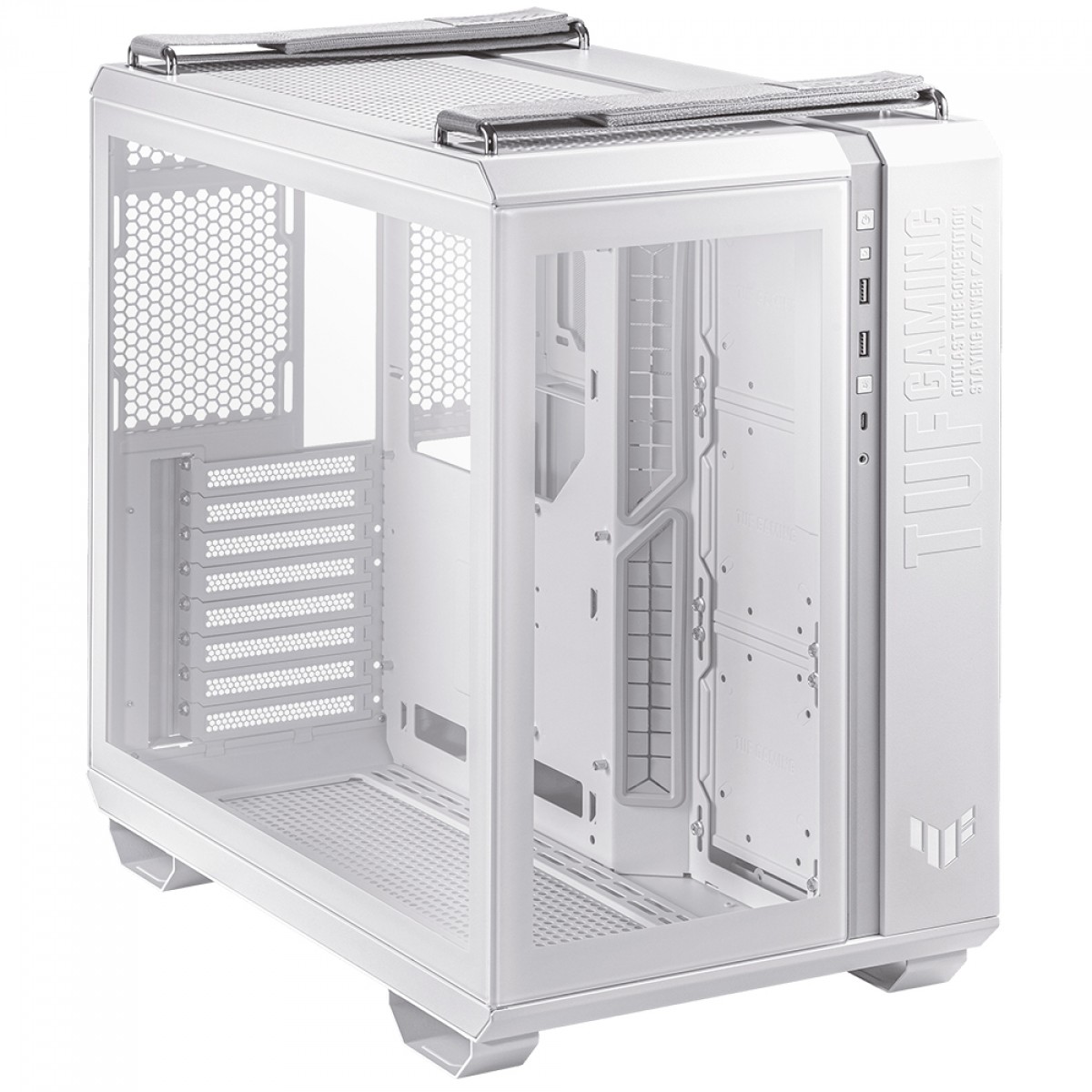 Gabinete Gamer Asus TUF GT502 Case-White, Mid Tower, Vidro Temperado, ATX, Branco, 90DC0093-B00000  