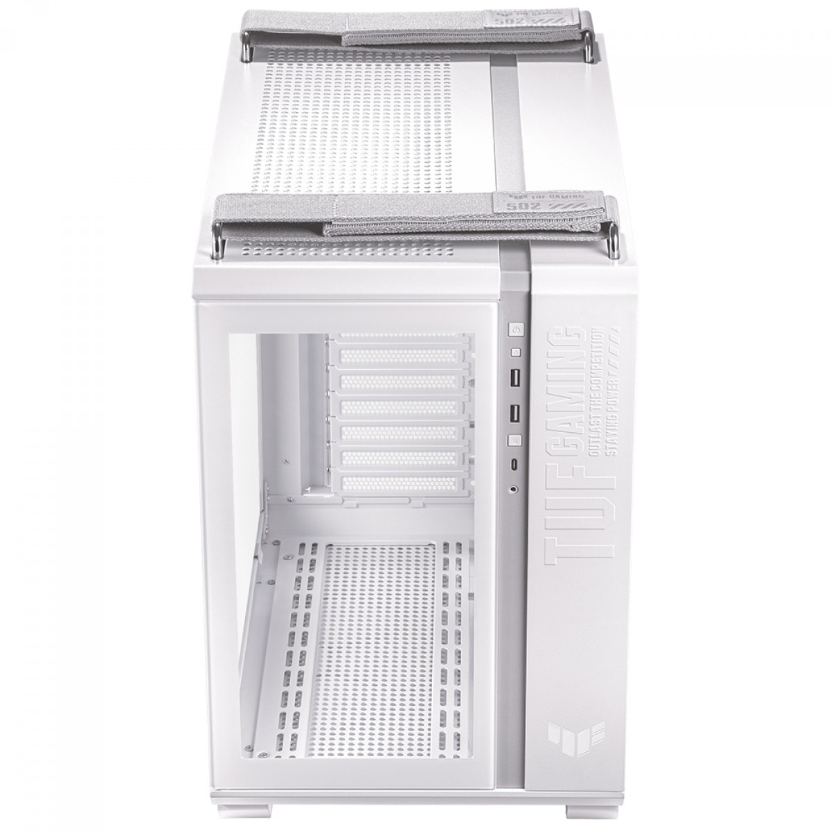 Gabinete Gamer Asus TUF GT502 Case-White, Mid Tower, Vidro Temperado, ATX, Branco, 90DC0093-B00000  