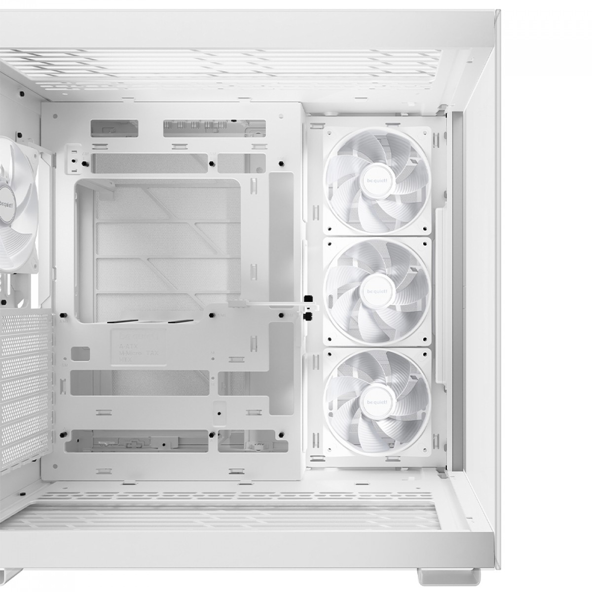 Gabinete Gamer Be Quiet Light Base 600 DX, ARGB, Mid Tower, ATX, Vidro Temperado, Sem Fans, Branco, BGW66