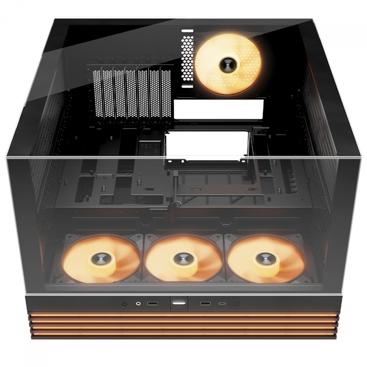Gabinete Gamer Be Quiet Light Base 600 LX, ARGB, Mid Tower, ATX, Vidro Temperado, Com 4 Fans, Preto, BGW67