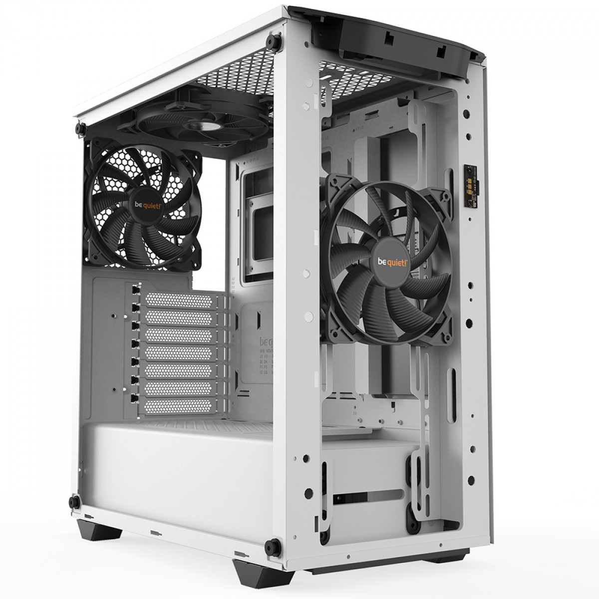 Gabinete Gamer Be Quiet Pure Base 500 DX, Mid Tower, ATX, ARGB, Vidro Temperado, Com 3 Fans, Branco, BGW38