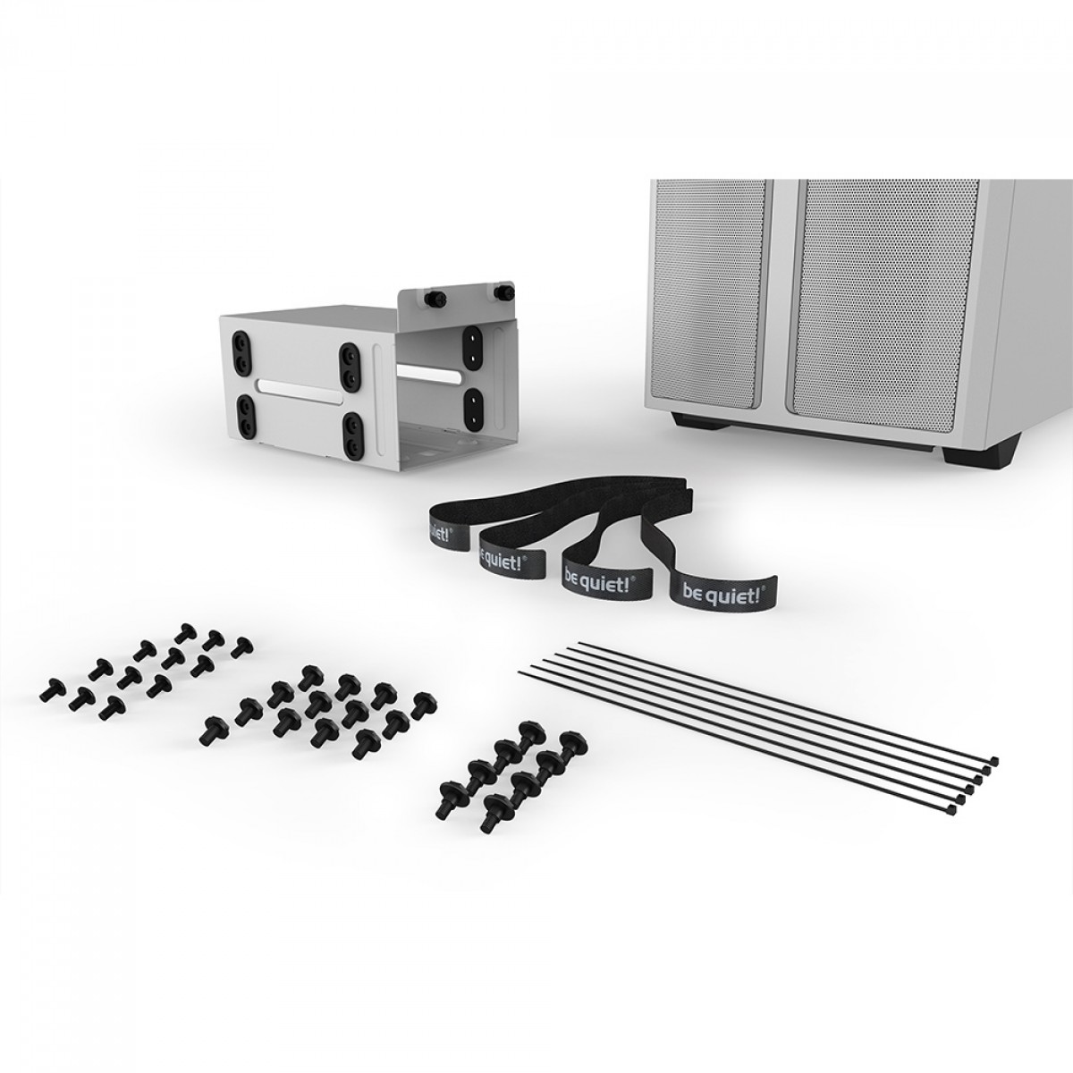 Gabinete Gamer Be Quiet Pure Base 500 DX, Mid Tower, ATX, ARGB, Vidro Temperado, Com 3 Fans, Branco, BGW38