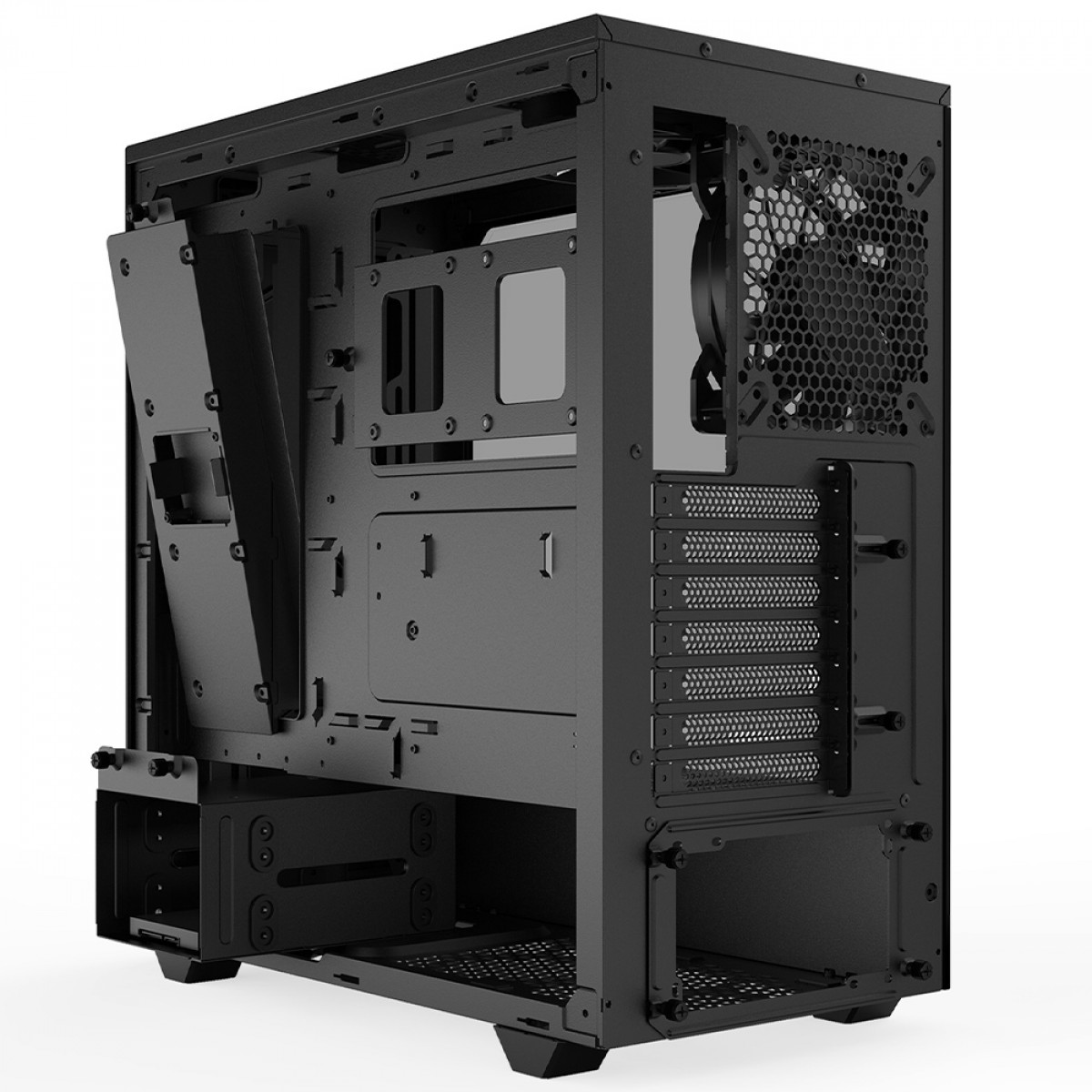Gabinete Gamer Be Quiet Pure Base 500 DX, Mid Tower, ATX, ARGB, Vidro Temperado, Com 3 Fans, Preto, BGW37