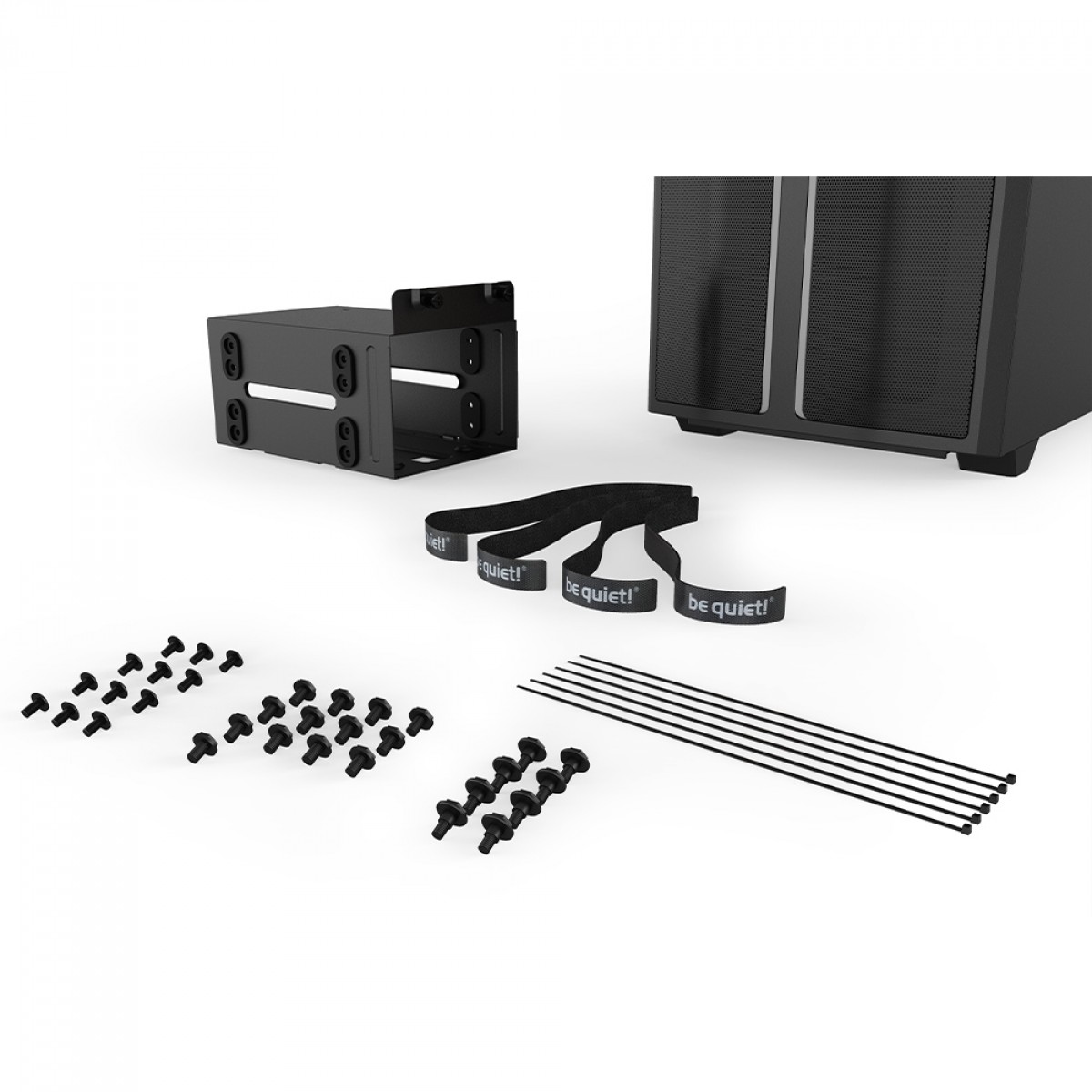 Gabinete Gamer Be Quiet Pure Base 500 DX, Mid Tower, ATX, ARGB, Vidro Temperado, Com 3 Fans, Preto, BGW37