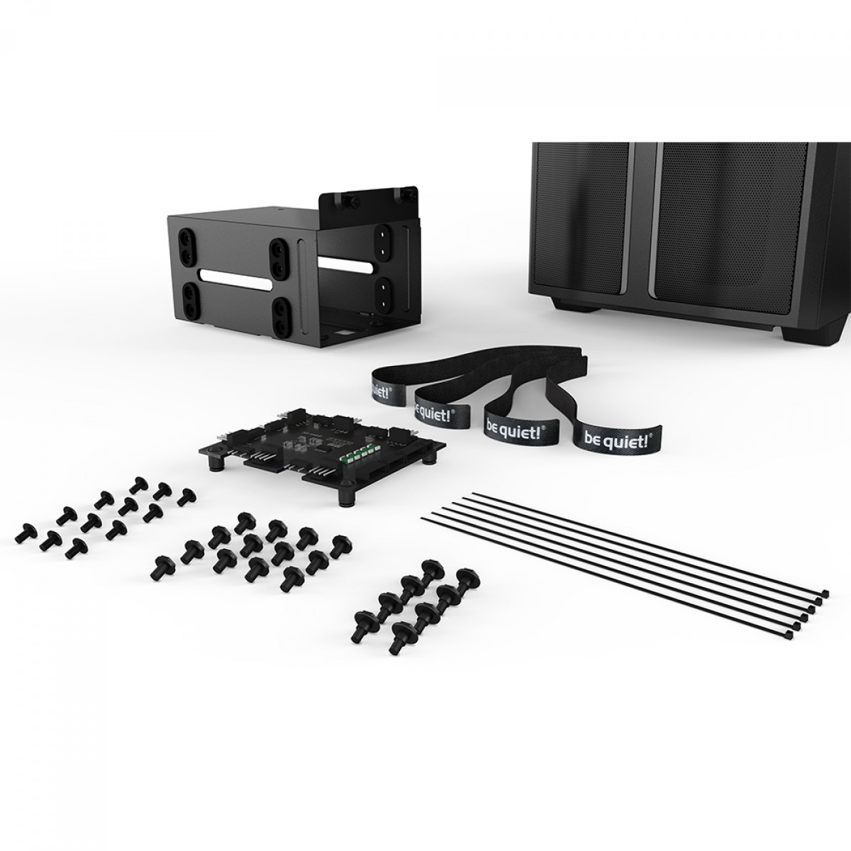 Gabinete Gamer Be Quiet Pure Base 500 FX, Mid Tower, ATX, ARGB, Vidro Temperado, Com 4 Fans, Preto, BGW43