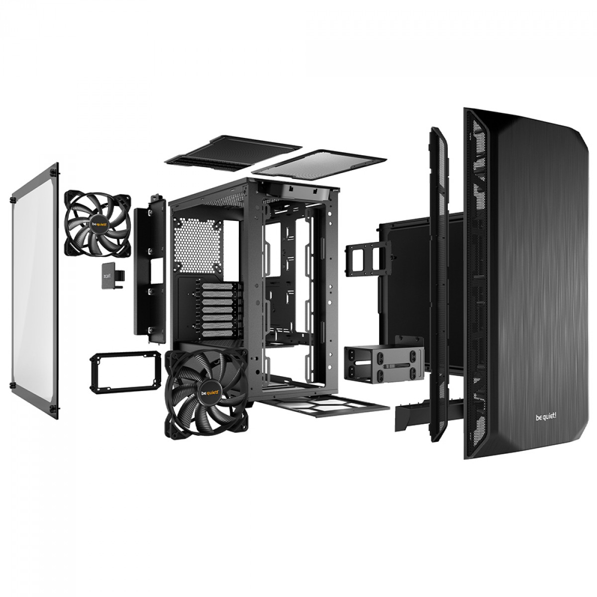 Gabinete Gamer Be Quiet Pure Base 500 Window, Mid Tower, ATX, Vidro Temperado, Com 2 Fans, Preto, BGW34