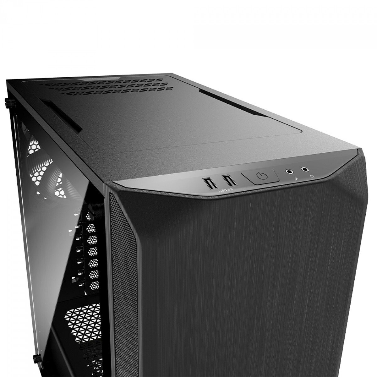 Gabinete Gamer Be Quiet Pure Base 500 Window, Mid Tower, ATX, Vidro Temperado, Com 2 Fans, Preto, BGW34