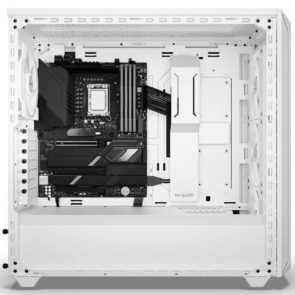 Gabinete Gamer Be Quiet Shadow Base 800 FX, Mid Tower, EATX, ARGB, Vidro Temperado, Com 4 Fans, Branco, BGW64