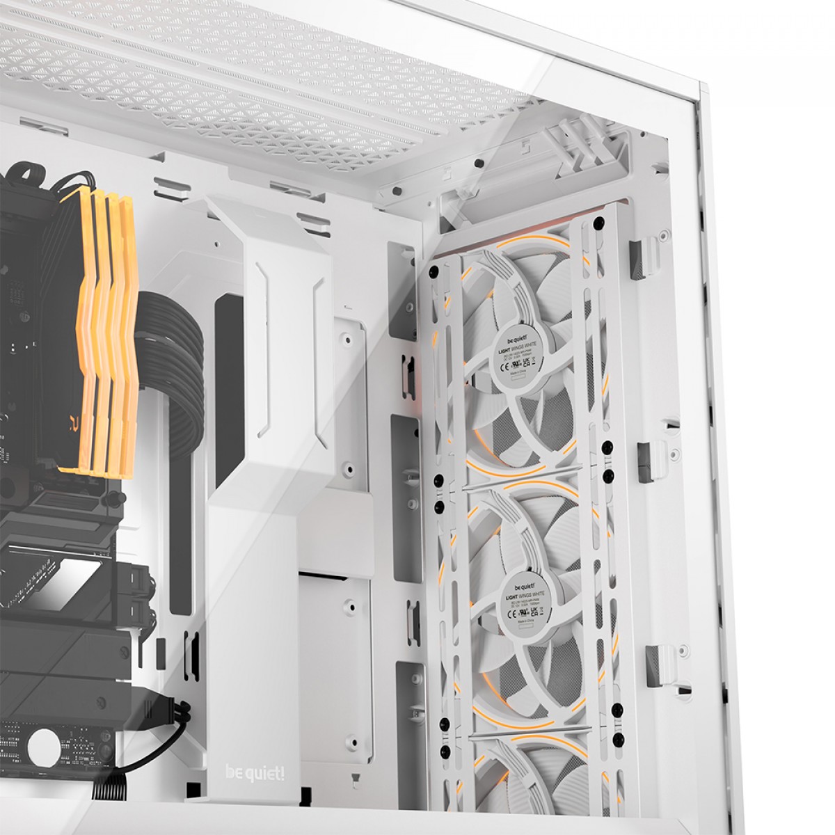 Gabinete Gamer Be Quiet Shadow Base 800 FX, Mid Tower, EATX, ARGB, Vidro Temperado, Com 4 Fans, Branco, BGW64