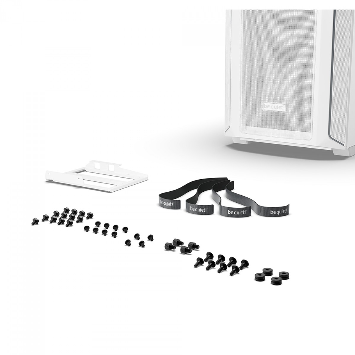 Gabinete Gamer Be Quiet Shadow Base 800 FX, Mid Tower, EATX, ARGB, Vidro Temperado, Com 4 Fans, Branco, BGW64