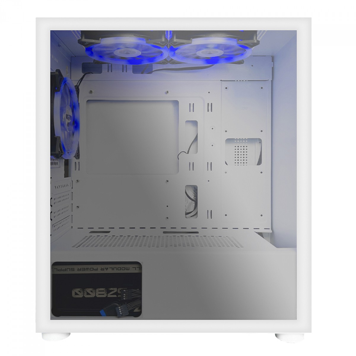 Gabinete Gamer BRX Blazer White, Mid Tower, Vidro Temperado, M-ATX, Com 3 Fans, Branco, CA-035