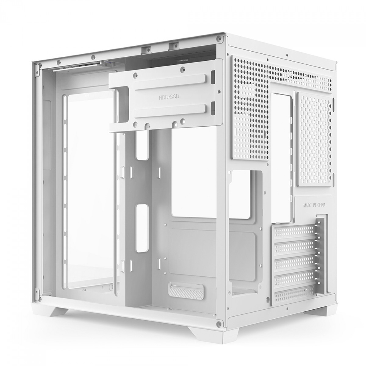 Gabinete Gamer BRX Xtreme Glacier, Mid Tower, Vidro Temperado, Com 3 Fans, Branco, R41W