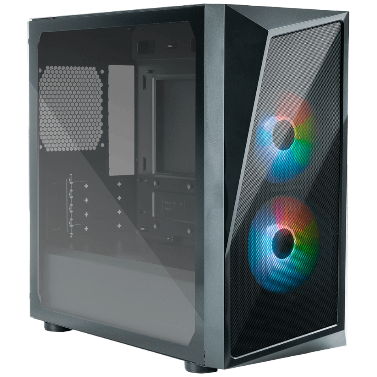 Gabinete Gamer Cooler Master CMP 320, Mid Tower, Vidro Temperado, ARGB, mATX, Com 2 Fan, Black, CP320-KGNN-S00