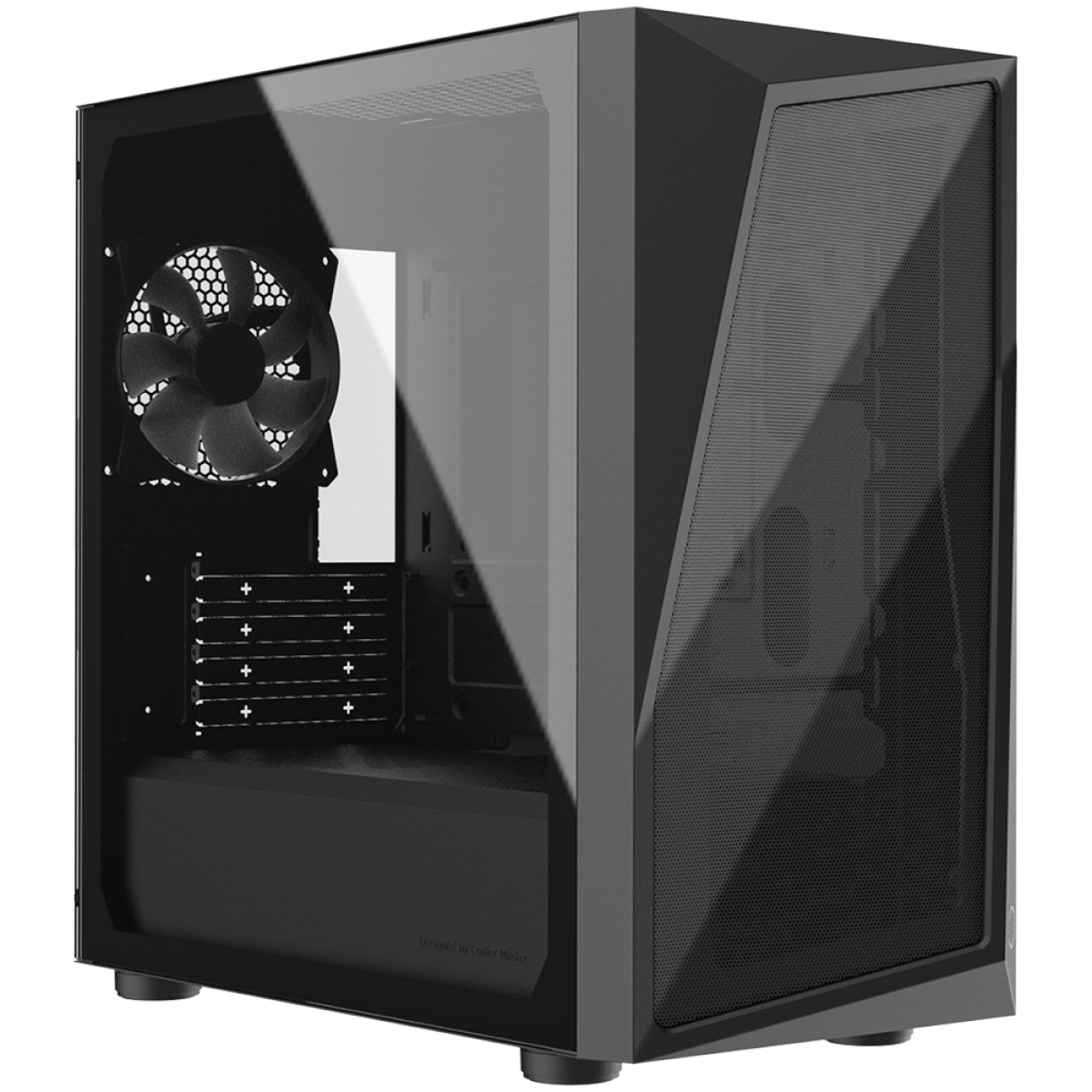 Gabinete Gamer Cooler Master CMP 320L, Mid Tower, Vidro Temperado, ARGB, mATX, Com 1 Fan, Black, CP320-KGNN-S03
