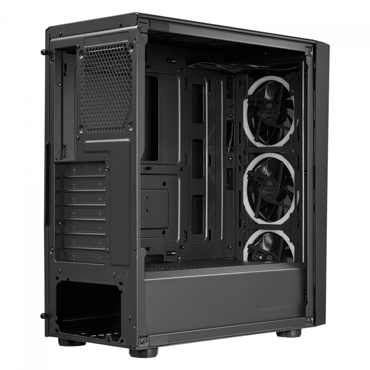Gabinete Gamer Cooler Master CMP 510, Mid Tower, RGB, Vidro Temperado, Black, Sem Fonte, Com 3 Fans, CP510-KGNN-S00