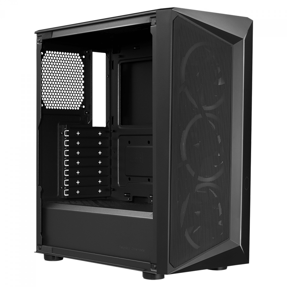 Gabinete Gamer Cooler Master CMP 510, Mid Tower, RGB, Vidro Temperado, Black, Sem Fonte, Com 3 Fans, CP510-KGNN-S02