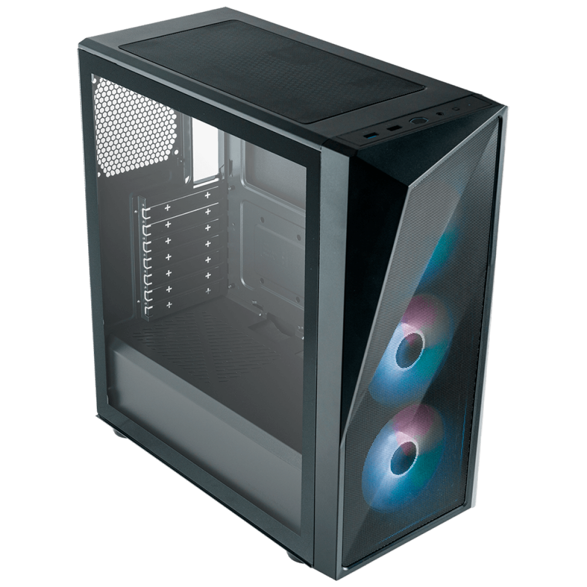 Gabinete Gamer Cooler Master CMP 520, Mid Tower, Vidro Temperado, ARGB, ATX, Com 3 Fan, Black, CP520-KGNN-S00