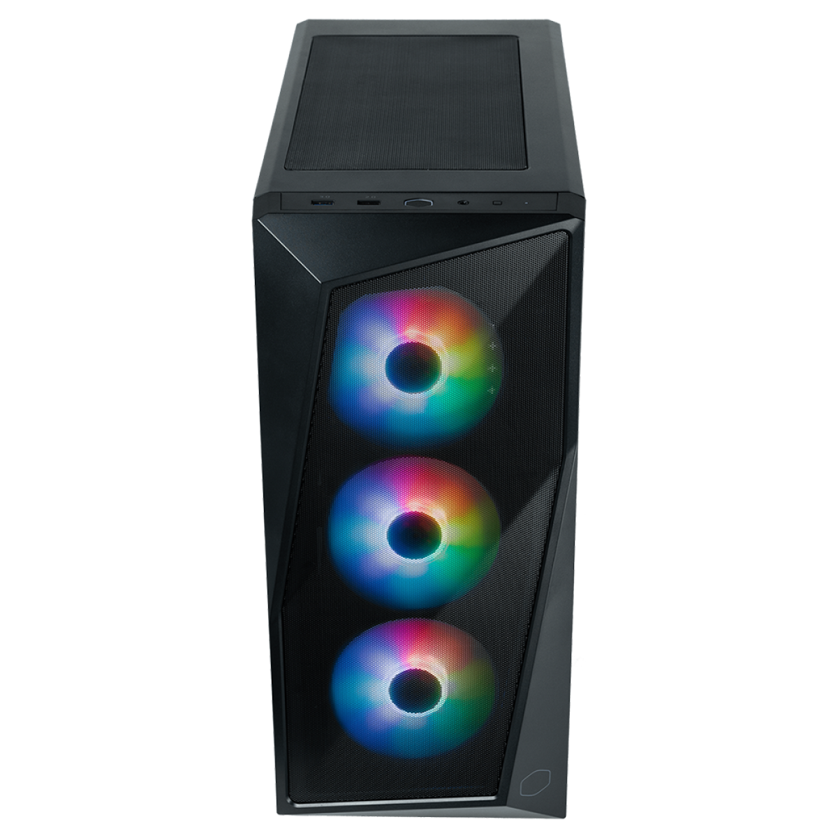 Gabinete Gamer Cooler Master CMP 520, Mid Tower, Vidro Temperado, ARGB, ATX, Com 3 Fan, Black, CP520-KGNN-S00