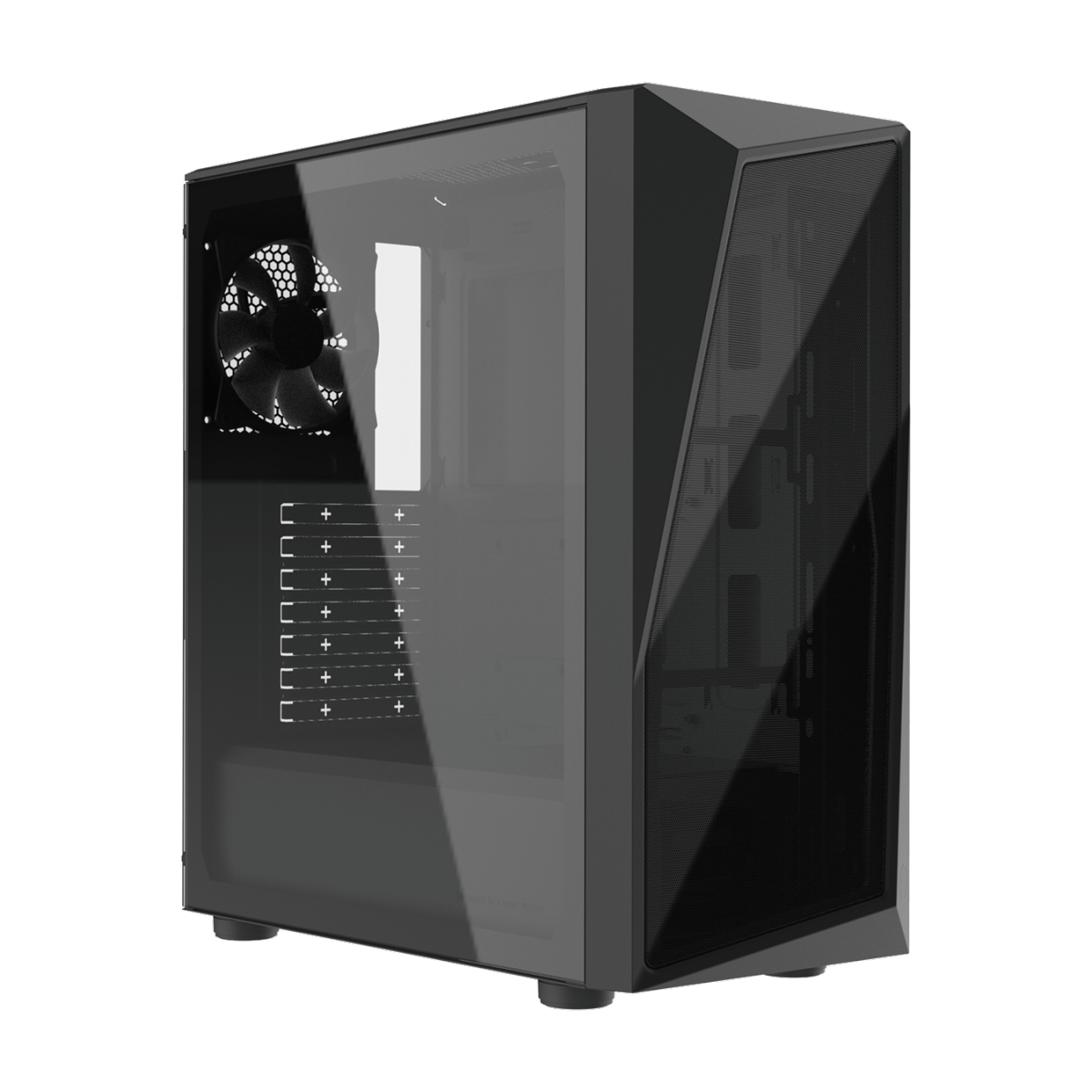 Gabinete Gamer Cooler Master CMP 520L, Mid Tower, ATX, Sem Fonte, Com 1 Fan, Vidro Temperado, Black, CP520-KGNN-S03