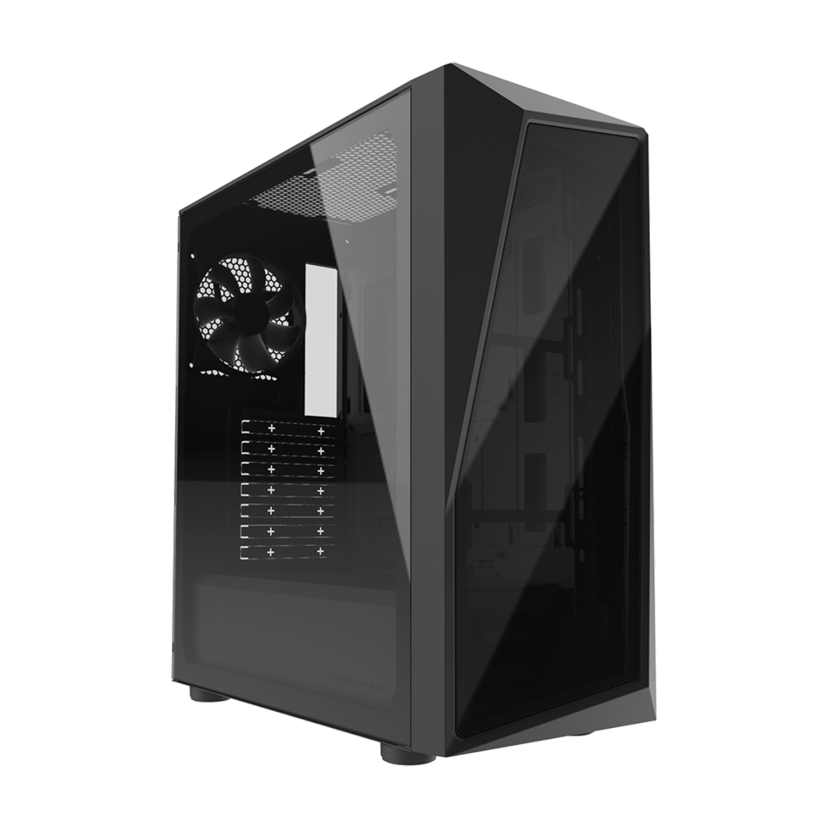 Gabinete Gamer Cooler Master CMP 520L, Mid Tower, ATX, Sem Fonte, Com 1 Fan, Vidro Temperado, Black, CP520-KGNN-S03