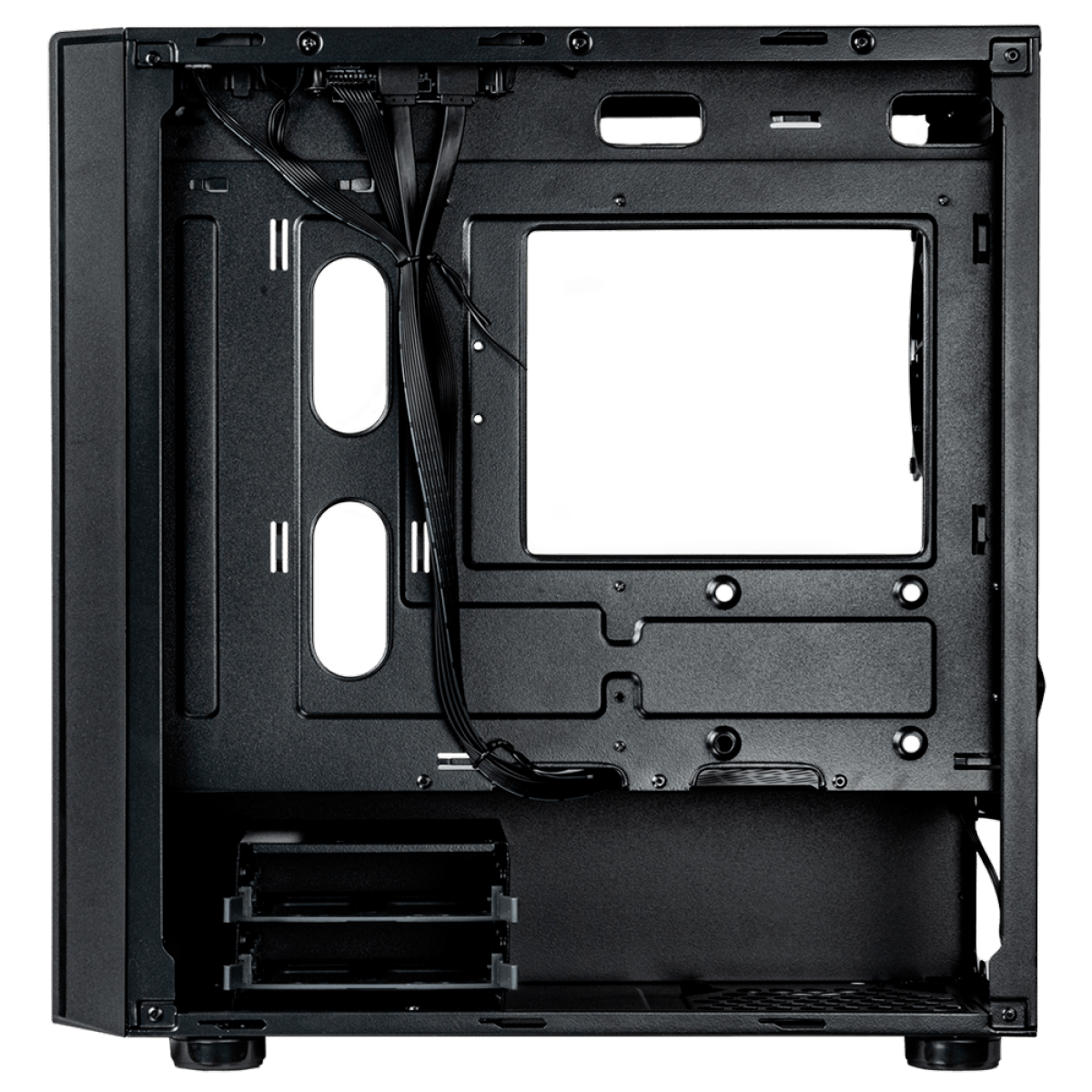 Gabinete Gamer Cooler Master Elite 300 TG, Mid Tower, Com 1 Fan, Black, Sem Fonte, Com ODD, E300-KG5N-S00