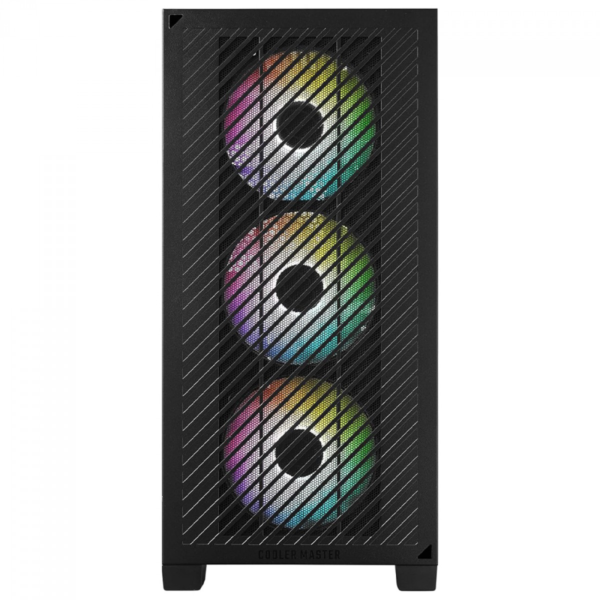 Gabinete Gamer Cooler Master Elite 301, ARGB, Vidro Temperado, Mid Tower, mATX, Com 3 Fans, Preto, E301-KGNN-S00