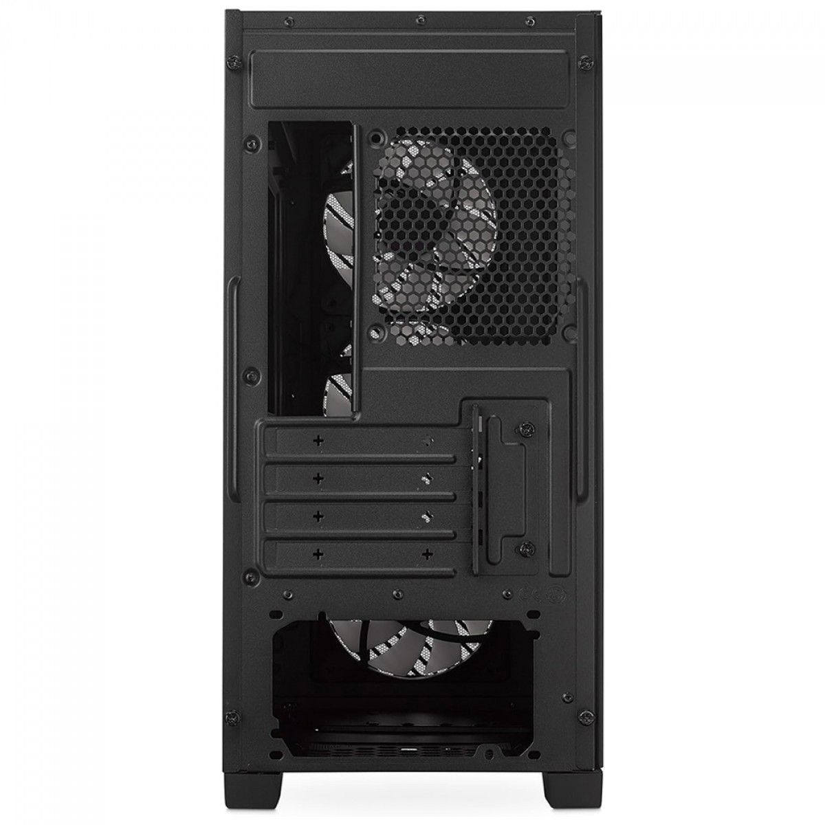Gabinete Gamer Cooler Master Elite 301, ARGB, Vidro Temperado, Mid Tower, mATX, Com 3 Fans, Preto, E301-KGNN-S00
