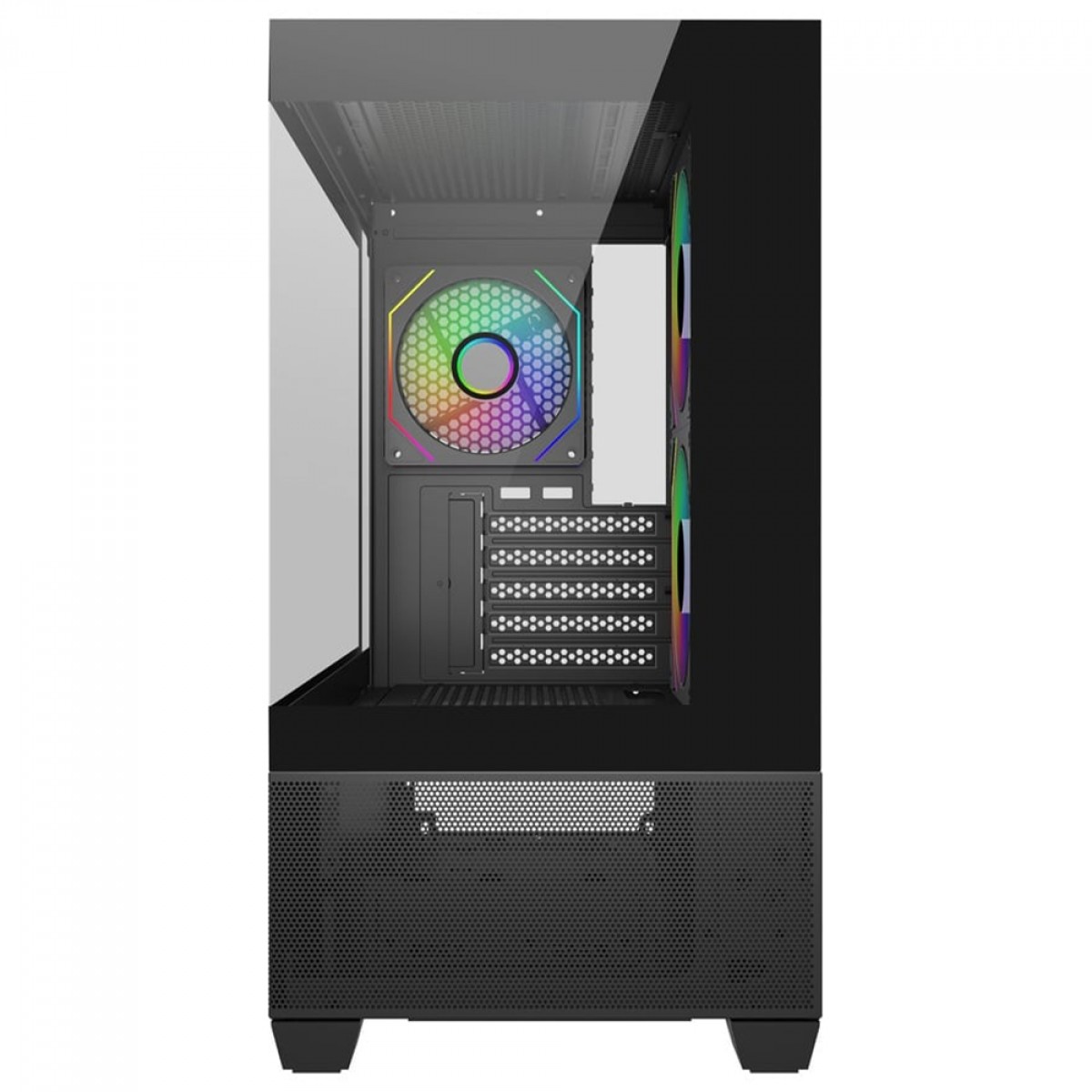 Gabinete Gamer Cooler Master Elite 490, Vidro Temperado, Mini Tower, mATX, Com 3 Fans, Preto, E490-KHNN-S00