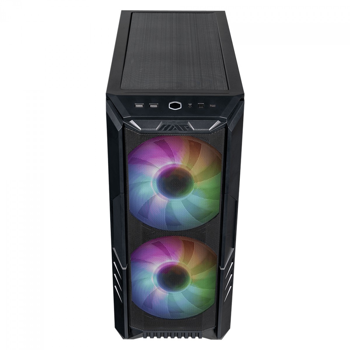 Gabinete Gamer Cooler Master HAF 500, Mid Tower, Vidro Temperado, Black, Sem Fonte, Com 4 Fans, H500-KGNN-S00