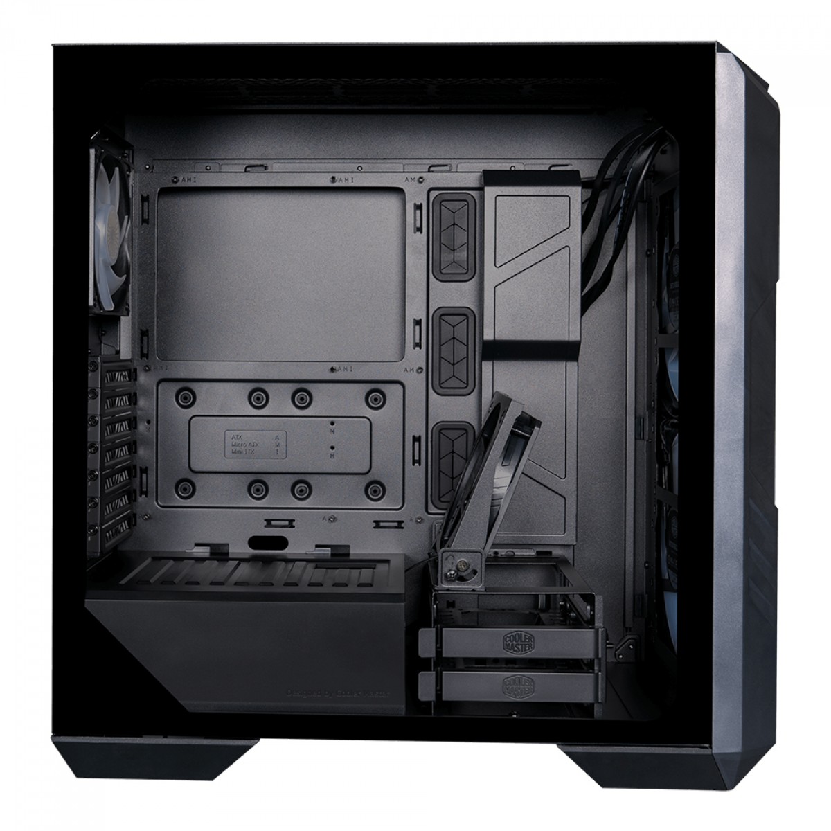 Gabinete Gamer Cooler Master HAF 500, Mid Tower, Vidro Temperado, Black, Sem Fonte, Com 4 Fans, H500-KGNN-S00