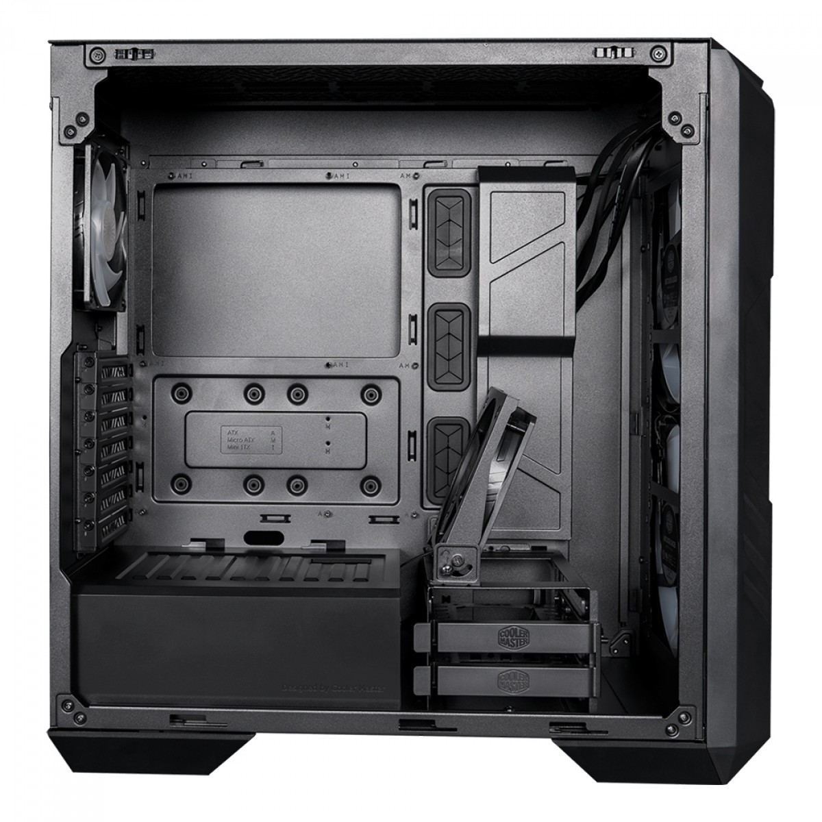 Gabinete Gamer Cooler Master HAF 500, Mid Tower, Vidro Temperado, Black, Sem Fonte, Com 4 Fans, H500-KGNN-S00