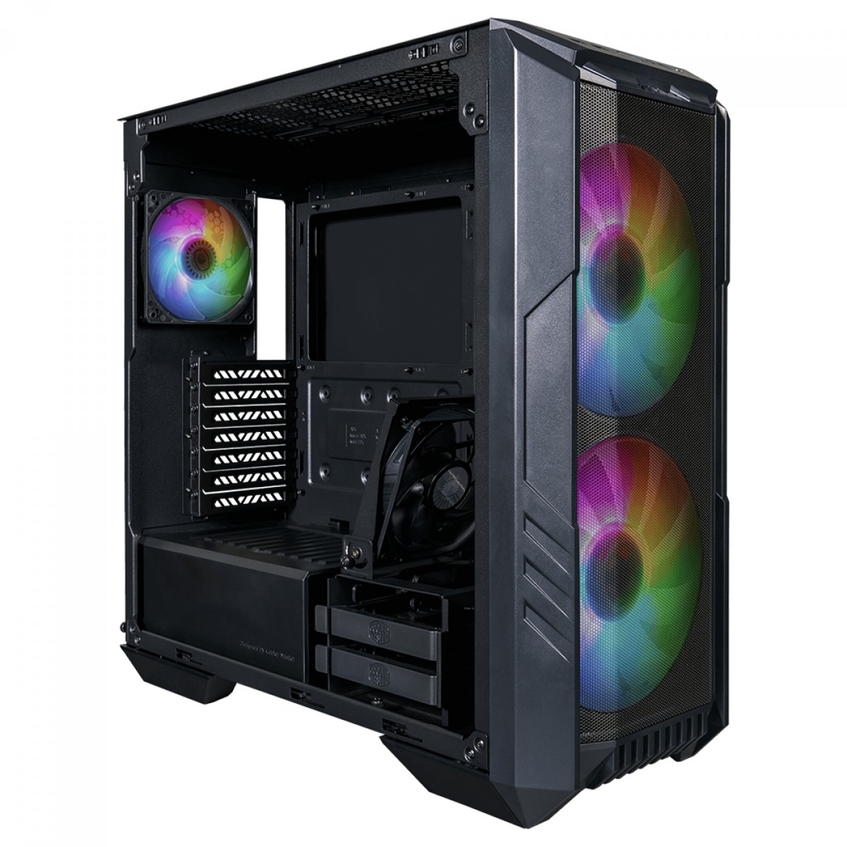 Gabinete Gamer Cooler Master HAF 500, Mid Tower, Vidro Temperado, Black, Sem Fonte, Com 4 Fans, H500-KGNN-S00