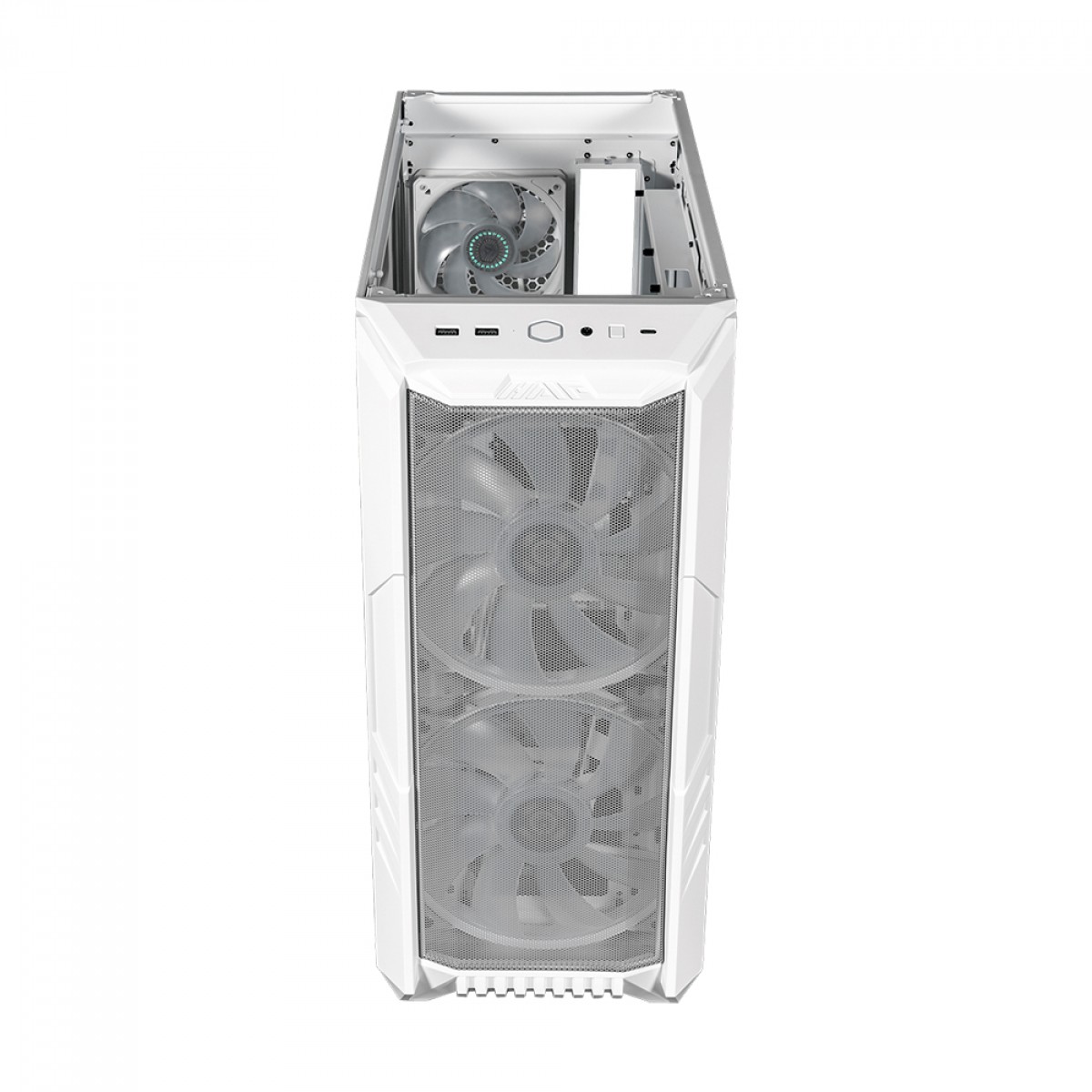 Gabinete Gamer Cooler Master HAF 500, Mid Tower, Vidro Temperado, White, Sem Fonte, Com 4 Fans, H500-WGNN-S00