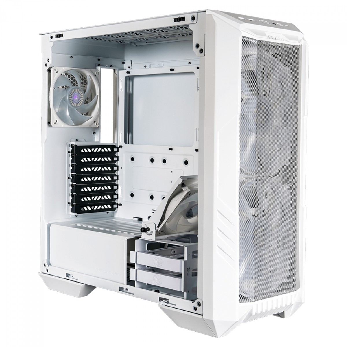 Gabinete Gamer Cooler Master HAF 500, Mid Tower, Vidro Temperado, White, Sem Fonte, Com 4 Fans, H500-WGNN-S00